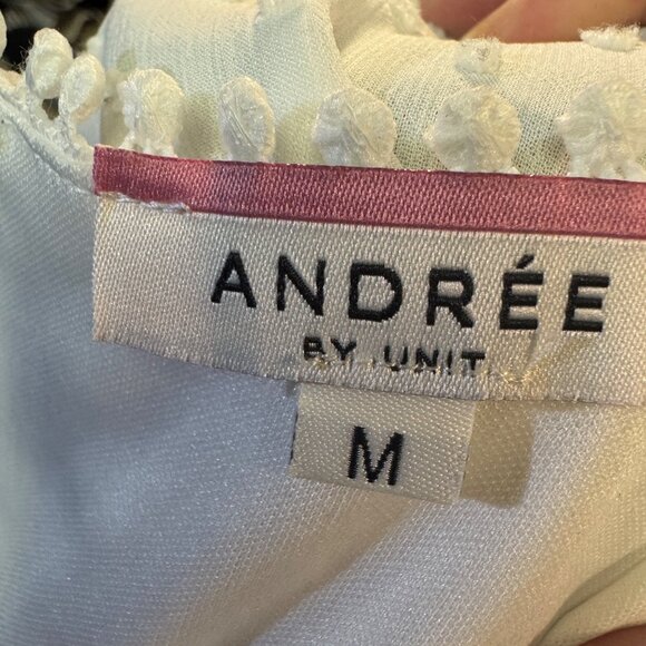 Andrée By Unit Size Medium White Lace Detail Long Sleeve Dress - Picture 6 of 6